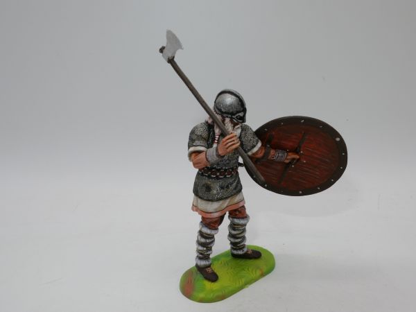 Viking with long battle axe + large shield - great 7 cm modification