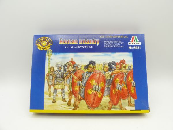 Italeri 1:72 Roman Infantry, No. 6021 - orig. packaging, parts at the casting