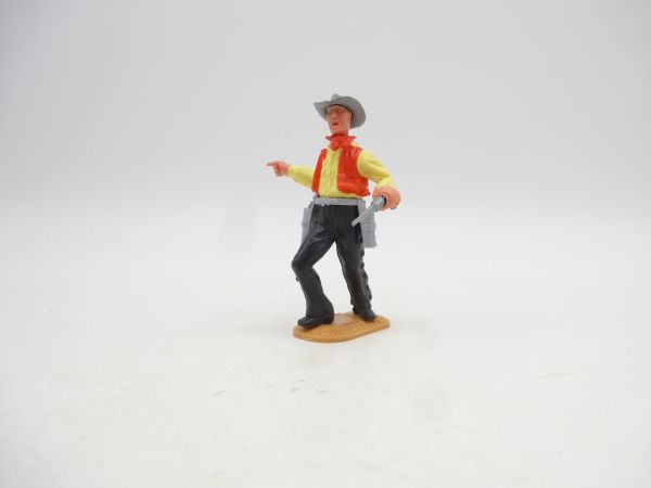 Timpo Toys Cowboy 2nd version standing with pistol, pointing