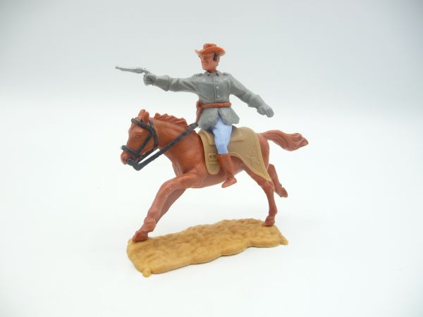 Timpo Toys Confederate Army soldier 3rd version, officer firing pistol