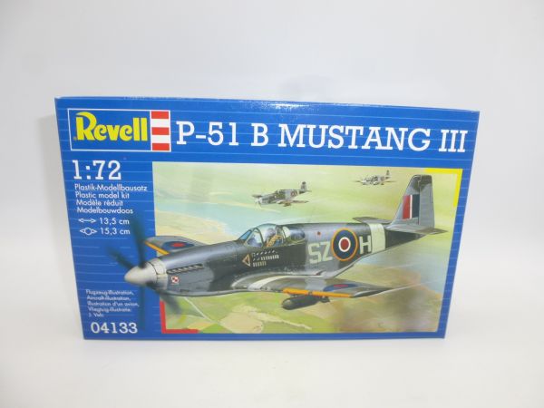 Revell 1:72 P-51 B Mustang III, No. 04133 - orig. packaging, on cast