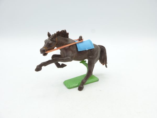 Britains Deetail Horse rearing (brown with blue blanket)