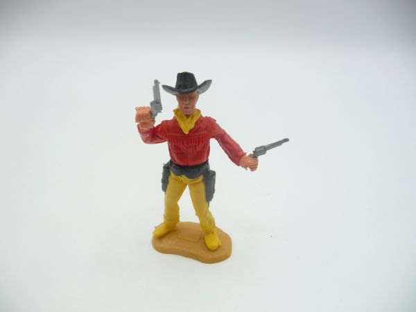 Timpo Toys Cowboy 2nd version standing, firing wild with 2 pistols