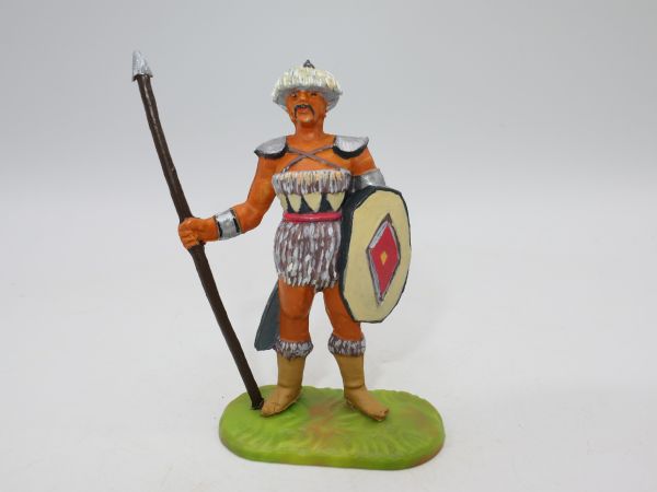 Hun standing with spear + shield - great 7 cm modification