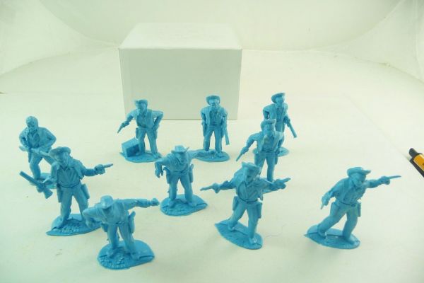Timpo Toys 10 Cowboys (loose) from Actionpacks - in rare colour