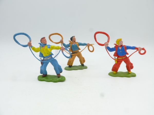 Britains Swoppets 3 lasso launchers, various designs (made in HK)