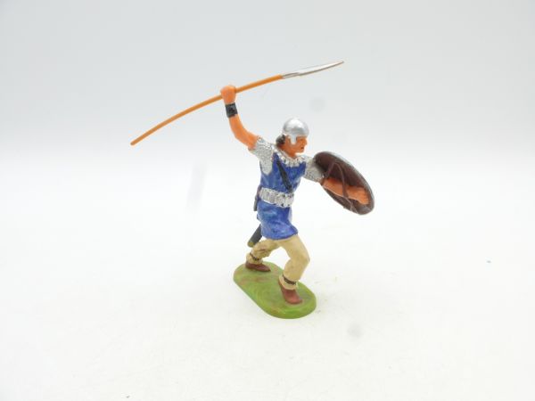 Elastolin 7 cm Norman throwing spear, No. 8841, blue
