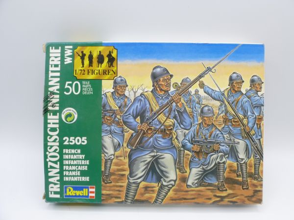 Revell 1:72 WW I, French Infantry, No. 2505 - orig. packaging, figures on cast