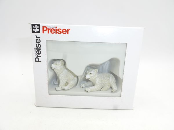 Preiser 2 young polar bears (1:25) - orig. packaging, shop discovery
