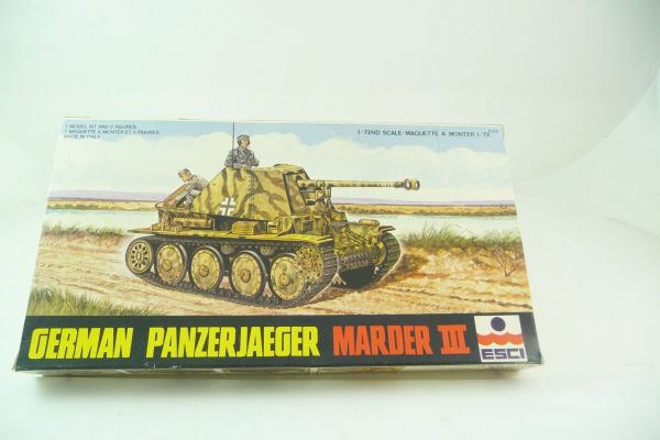 Esci German Panzerjäger Marder III, No. 8010 - orig. packaging, parts on cast