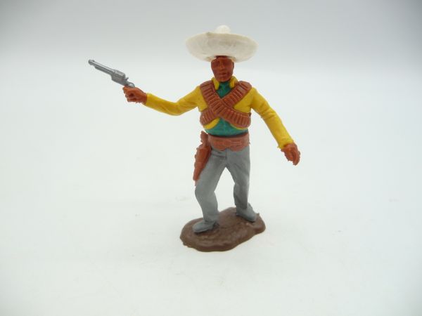 Timpo Toys Mexican, dark yellow jacket, green shirt, brown double belt