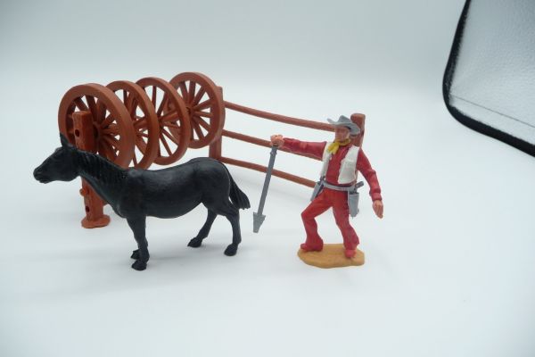 Timpo Toys Cowboy mit Brandzeichen - toller Umbau