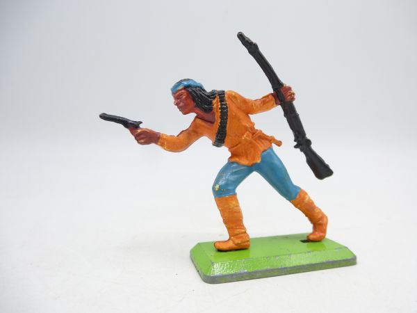 Britains Deetail Apache advancing with rifle + pistol, bright orange