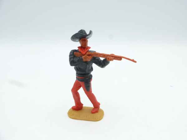 Timpo Toys Cowboy 2. Version mit seltenem schwarzen Flachhut