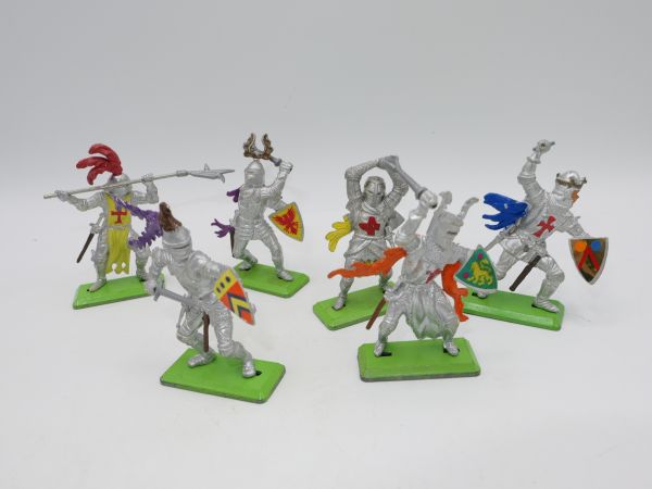 Britains Deetail Set of knights on foot 1st version (6 figures)