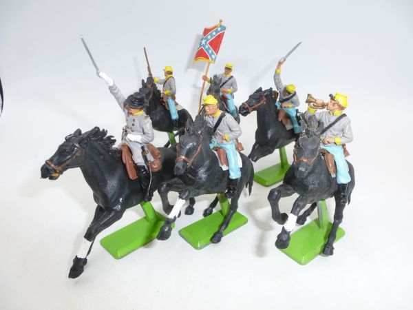 Britains Deetail Set of Southerners on horseback (6 figures)