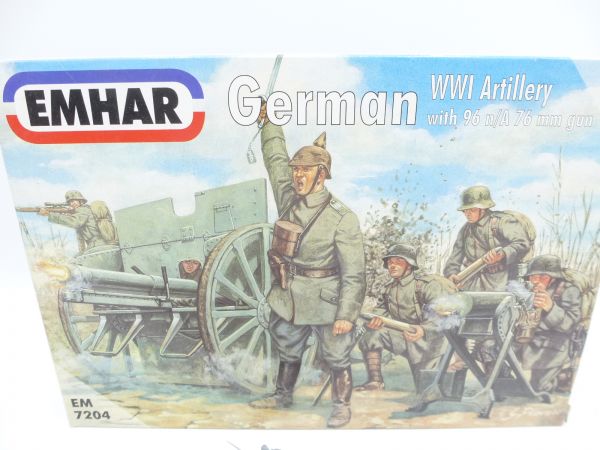 Emhar 1:72 German WW I Artillery, No. 7204 - orig. packaging, on cast