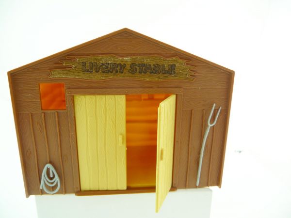 Timpo Toys Livery Stable - complete, good condition, left door unmovable