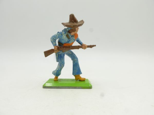 Britains Deetail Mexican advancing, rifle in front of body, light blue