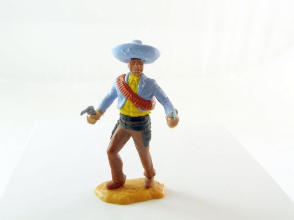 Timpo Toys Mexikaner stehend hellblau/gelb - Originalfigur, tolle Farbkombi