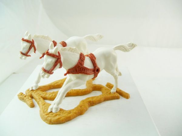 Timpo Toys Horse team long-running, white/brown bridle