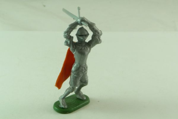Cherilea Medieval knight standing, striking over head, with cape