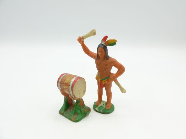 Indianer mit großer Trommel (2-teilig)