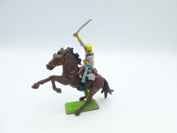 Britains Deetail Confederate Army soldier riding, sabre on top