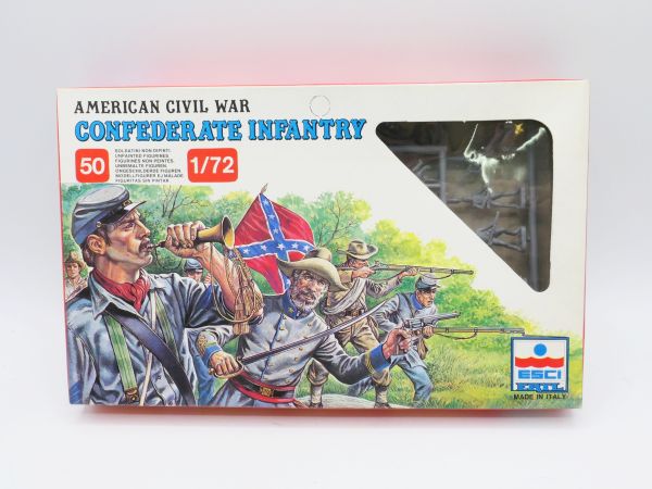 Esci 1:72 ACW Confederate Infantry, No. 223 - orig. packaging, on cast