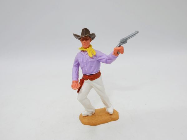 Timpo Toys Cowboy 2. Version stehend Pistole schießend - seltener Hut