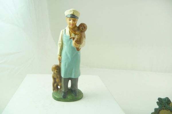 Marolin Animal keeper with monkey, height 9,5 cm