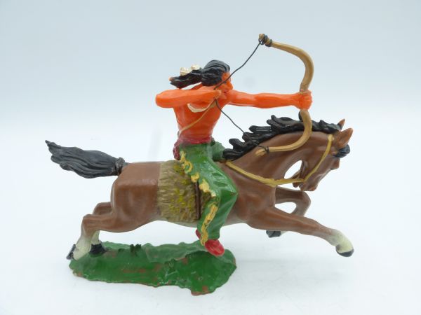 Elastolin 7 cm (damaged) Indian on horseback with bow - damage see photos