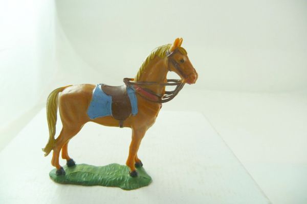 Elastolin 4 cm Braunes Pferd z.B. für Wild West / Cowboys - toller Zustand