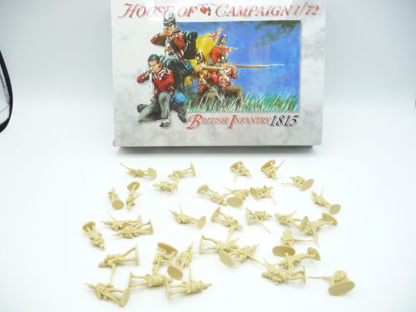 House of Campaign British Infantry 1815 - orig. packaging, figures complete, loose, box with traces of storage