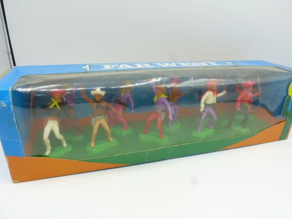 Jean Great blister box with 10 cowboys (plug-in figures) - brand new