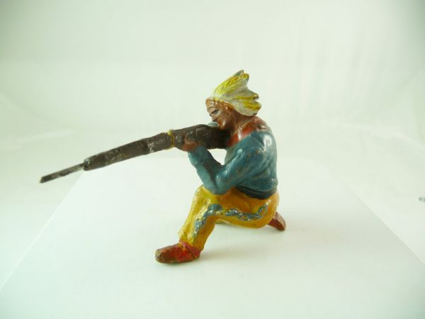 Pfeiffer / Tipple Topple Indianer kniend Gewehr schießend - schöne Farbgebung