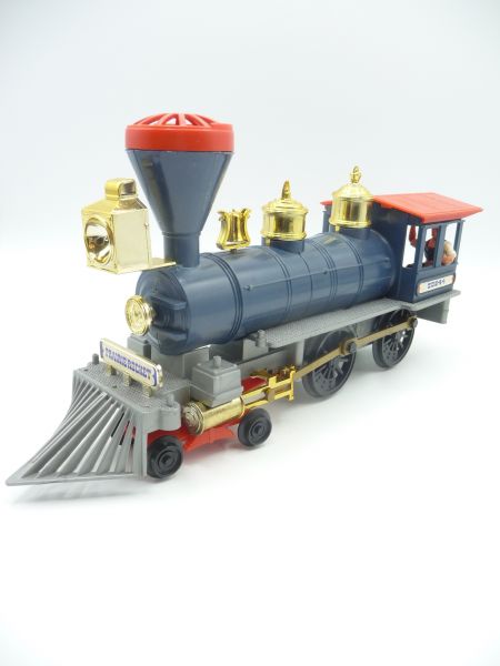 Timpo Toys Lokomotive Prairie Rocket mit Fahrer - bespielter Zustand, s. Fotos