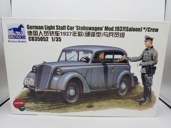 Bronco German Light Staff Car Stabswagen Mod. 1937 Saloon w/Crew
