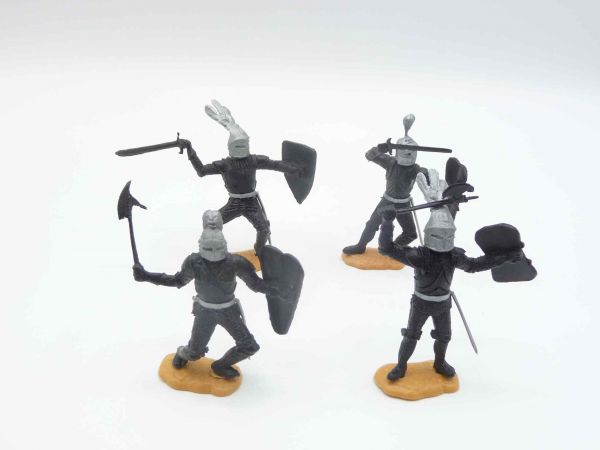 Timpo Toys 4 schwarze Ritter- tolles Set