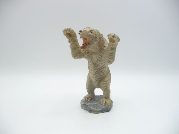 Elastolin (compound) Polar bear standing upright, roaring - slightly used