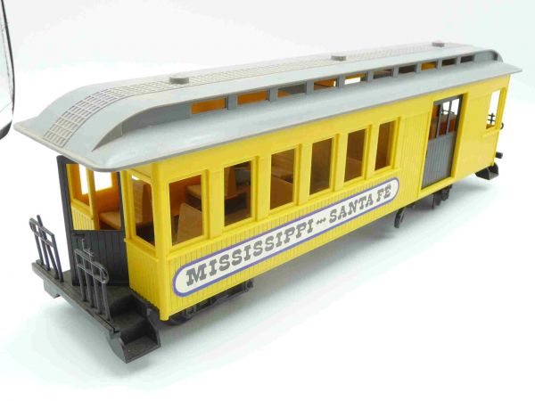 Timpo Toys Passenger wagon Mississippi Santa Fé, dark yellow - rare