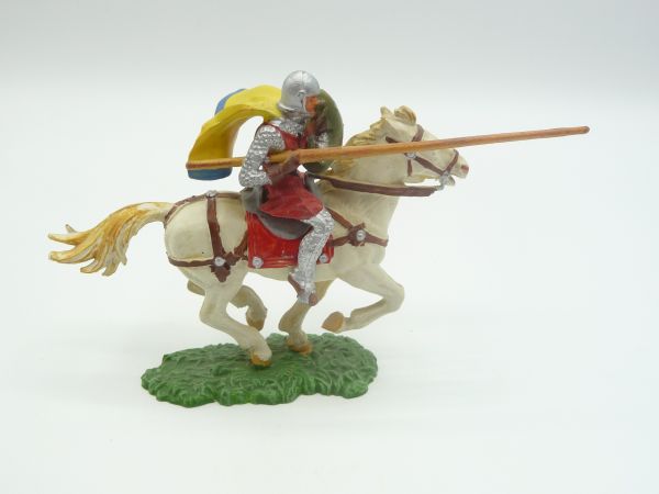 Elastolin 7 cm Lancer with round shield + cape, No. 8867 - beautiful figure