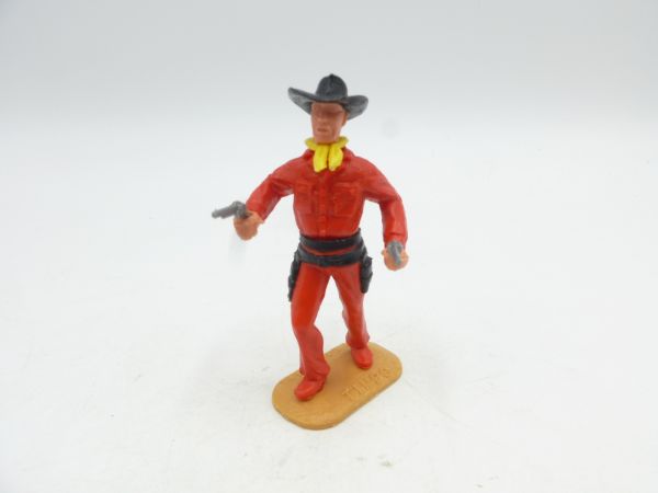 Timpo Toys Cowboy 2. Version, mit 2 Pistolen vorgehend
