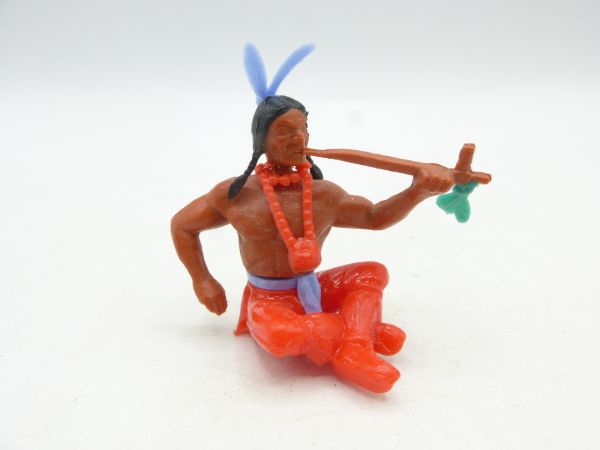 Timpo Toys Indian 3rd version sitting with peace pipe