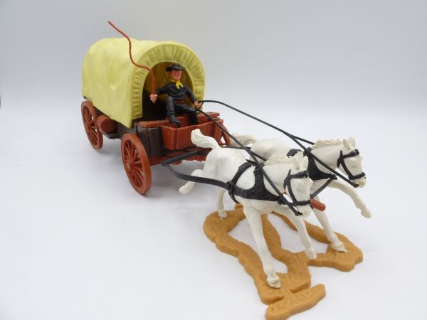 Timpo Toys Planwagen mit Kutscher 3. Version - sehr guter Zustand
