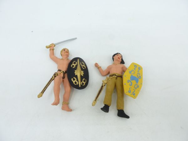 2 Vikings with shields (6 cm) - without base plate