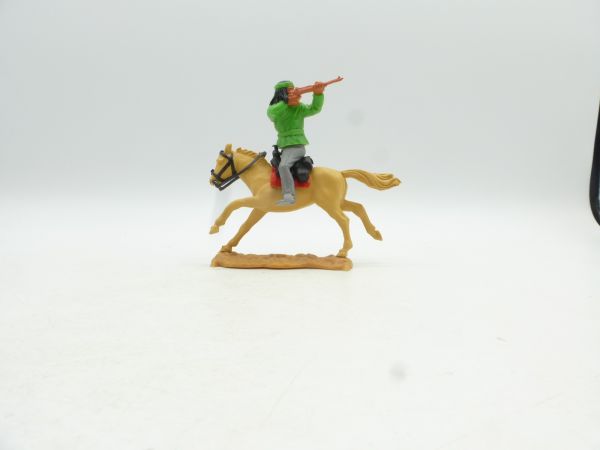 Timpo Toys Apache on horseback, neon green