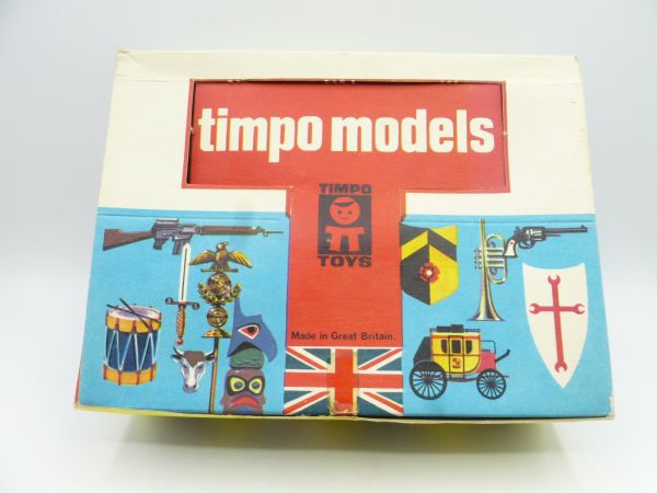 Timpo Toys Schüttbox mit 12 Indianern 2. Version reitend, Ref. No. 0.3