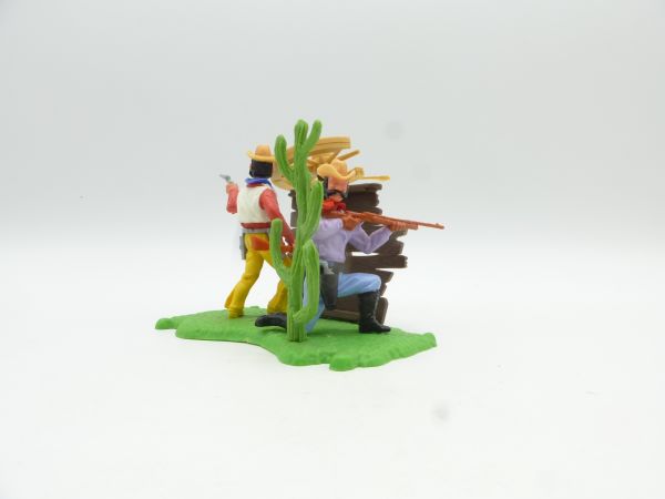 Timpo Toys Wagon robbery diorama