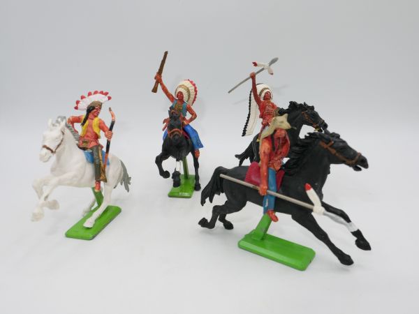 Britains Deetail Gruppe Indianer zu Pferd (4 Figuren)